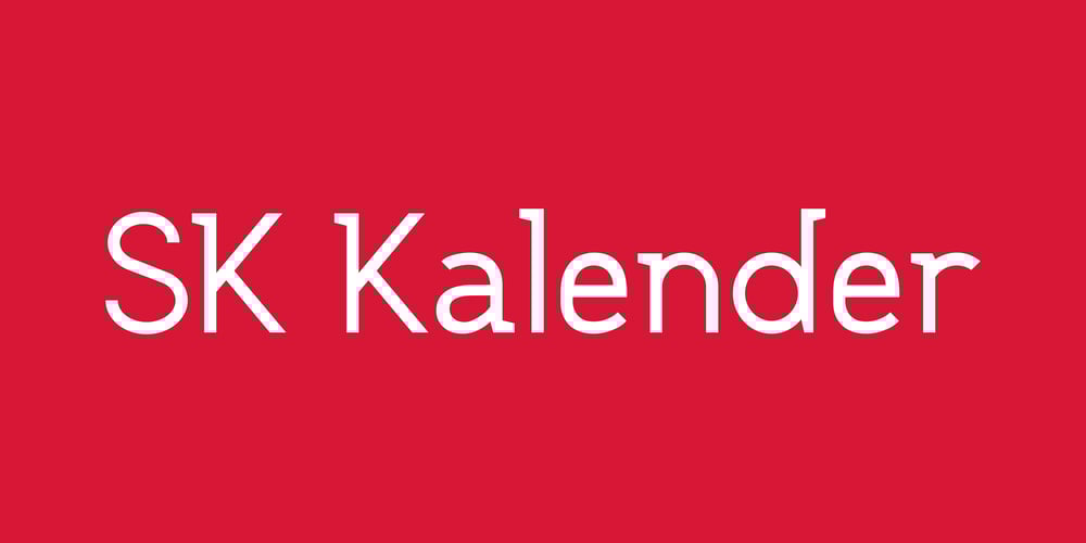 SK Kalender font