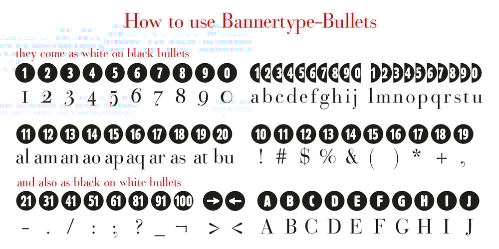 Bullets font