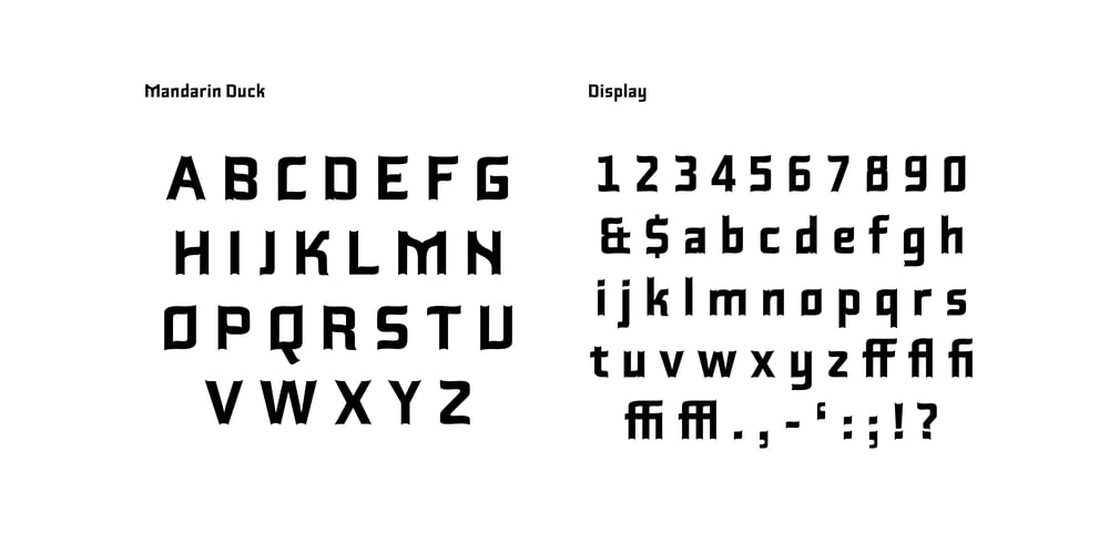 Mandarin Duck font