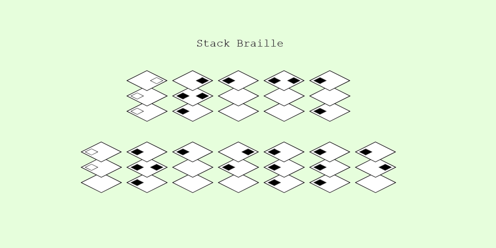 Stack Braille font