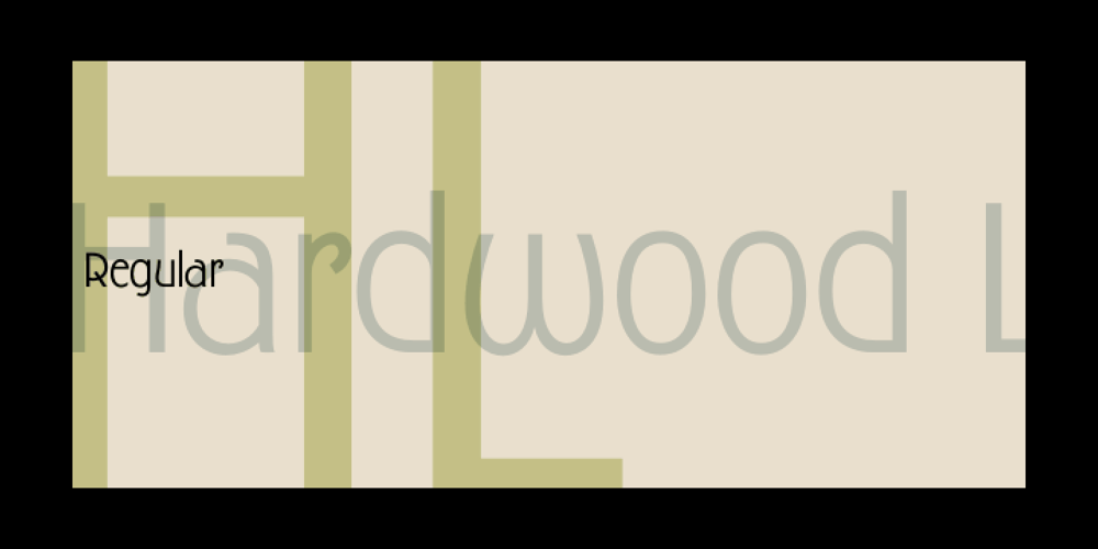 Hardwood LP font