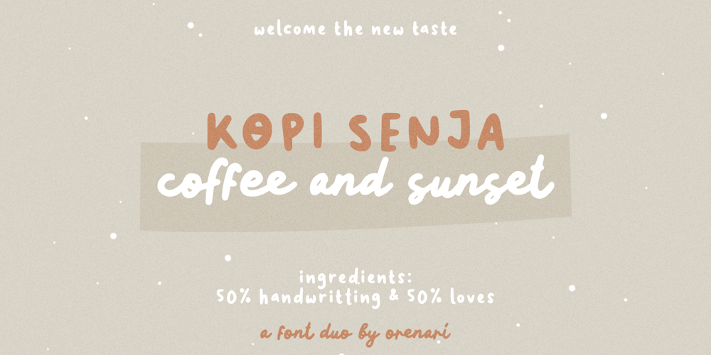 Kopi Senja font
