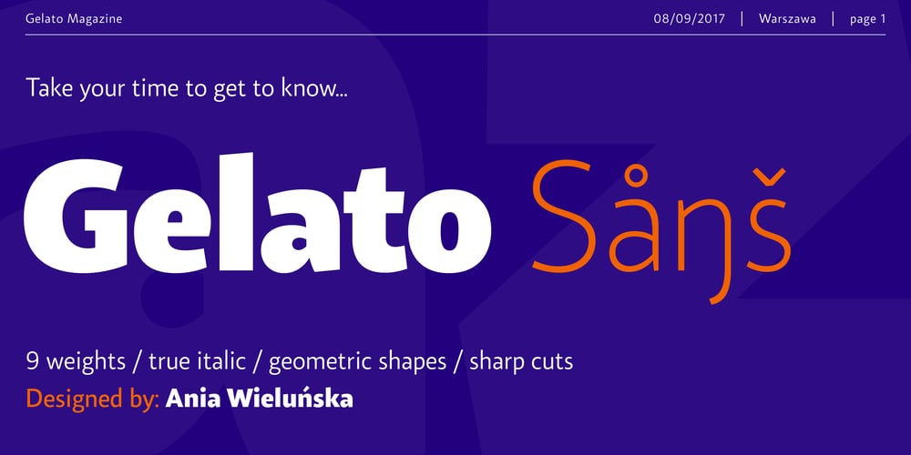 Gelato Sans font