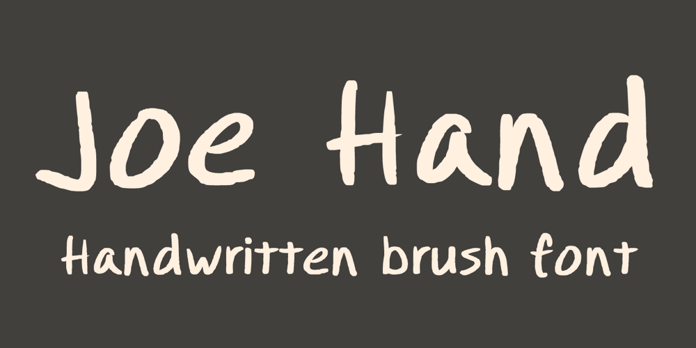 Joe Hand font