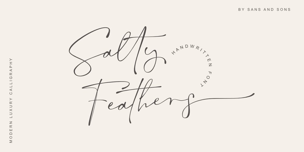 Salty Feathers font