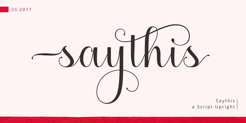 Saythis Script font