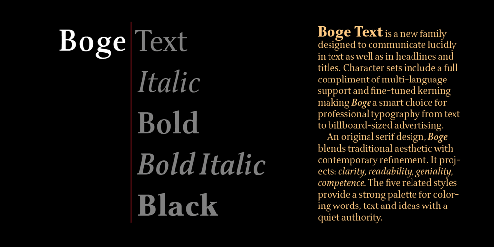 Boge LP font