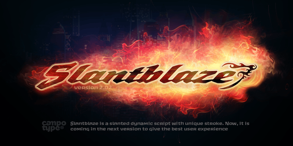 Slantblaze Pro font