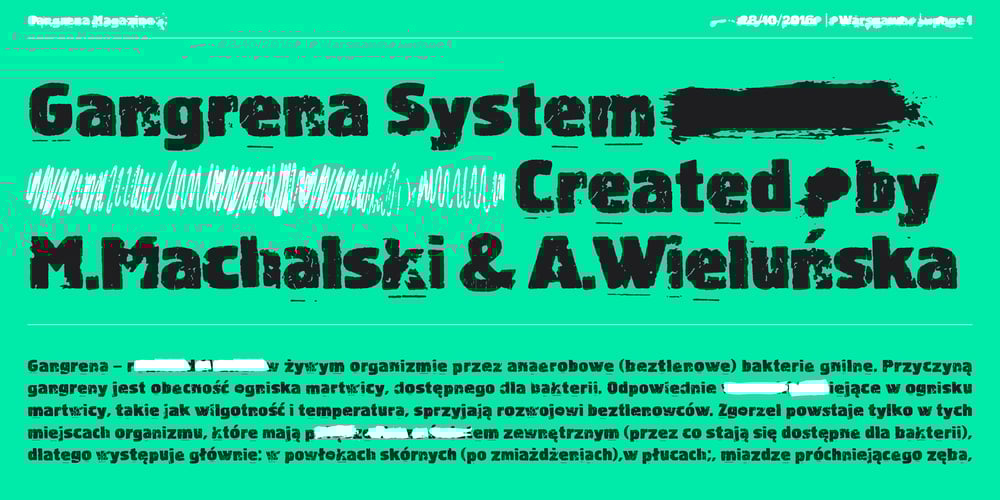 Gangrena font