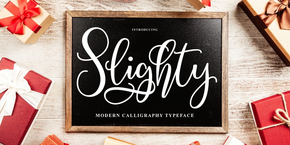 Slighty Script font
