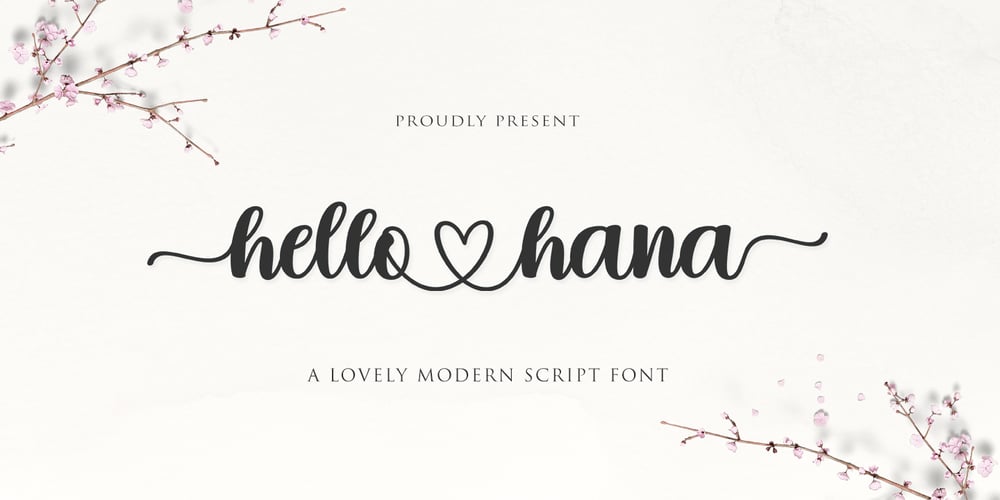 Hello Hana Script font