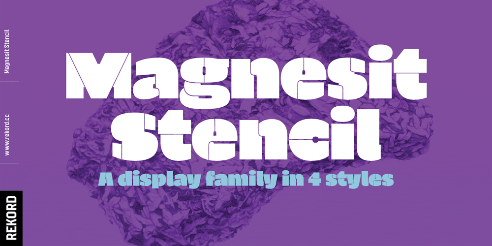 Magnesit Stencil font