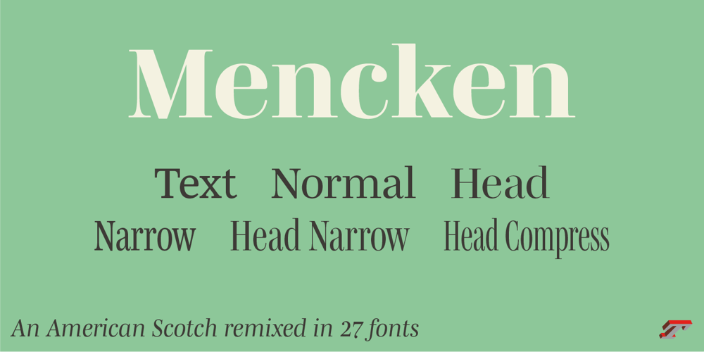 Mencken Std font
