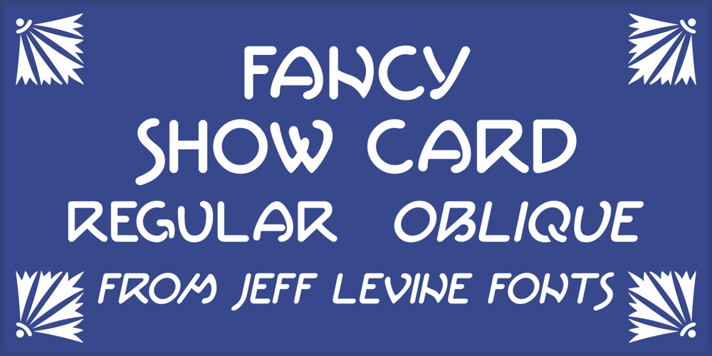 Fancy Show Card JNL font