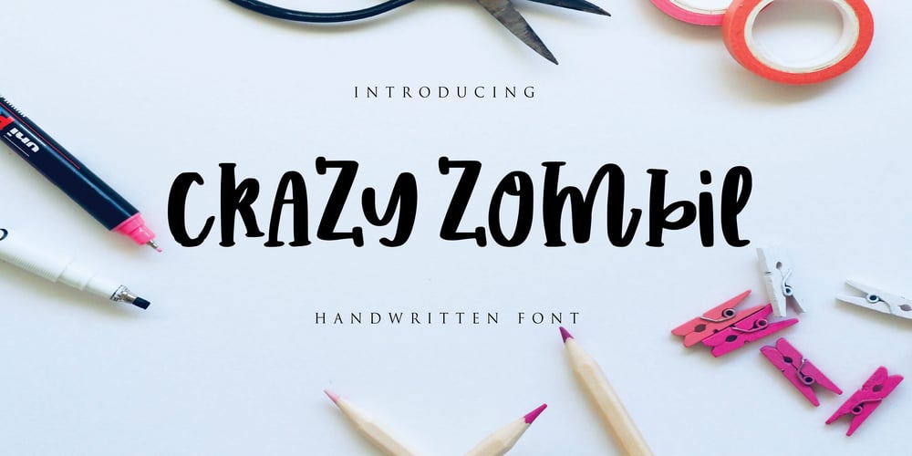 Crazy Zombie font