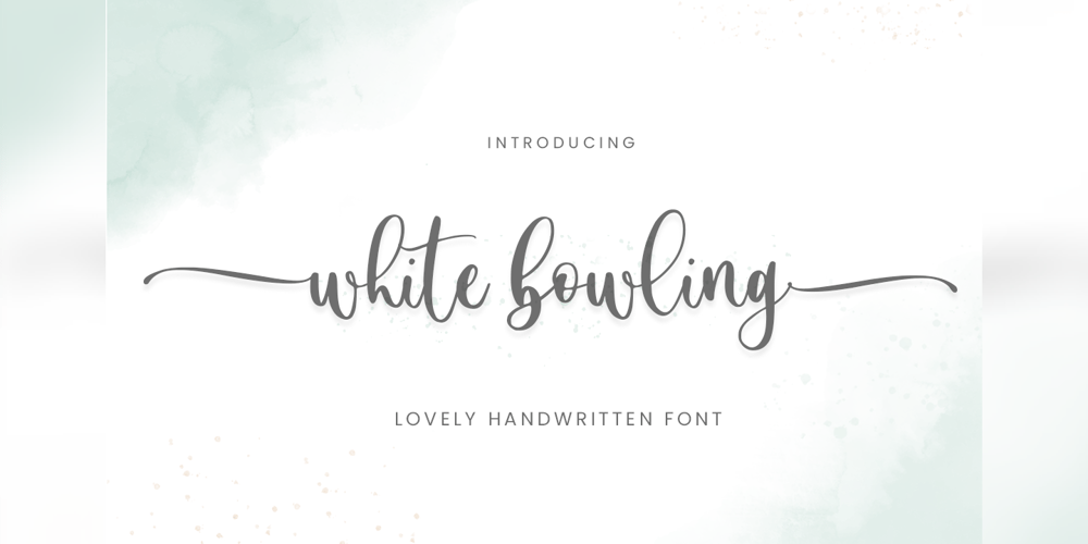 White Bowling font
