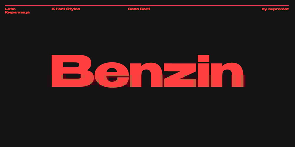 Benzin font