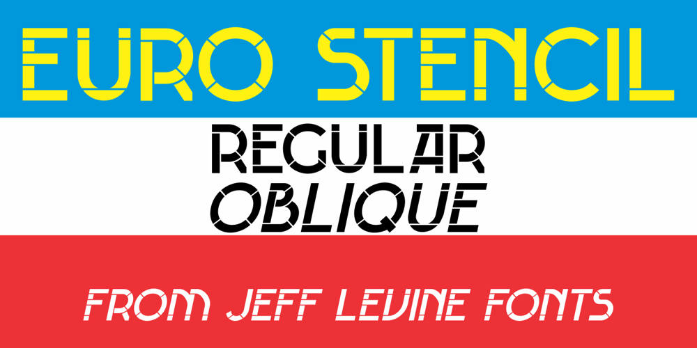 Euro Stencil JNL font