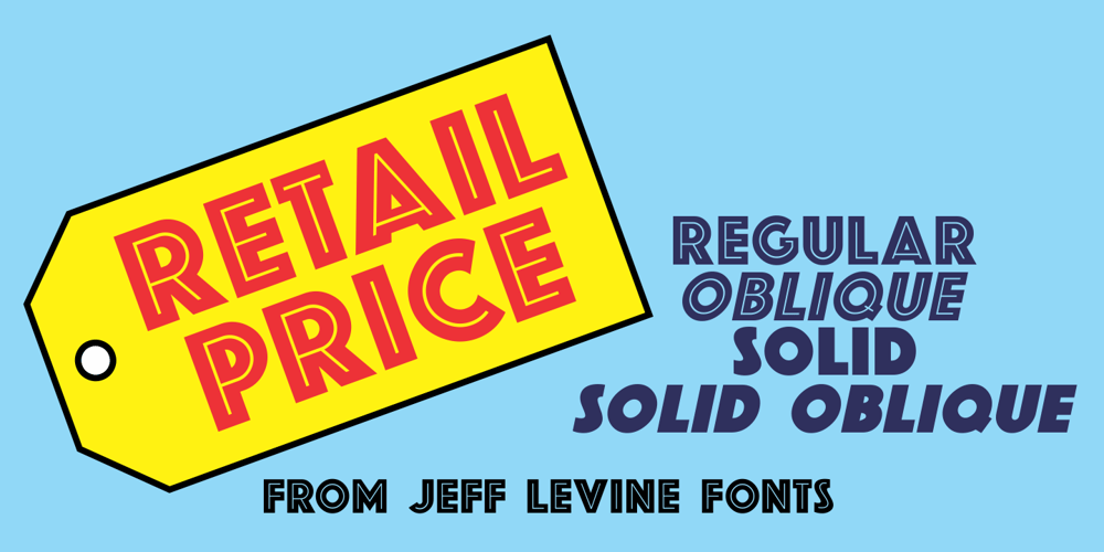 Retail Price JNL font