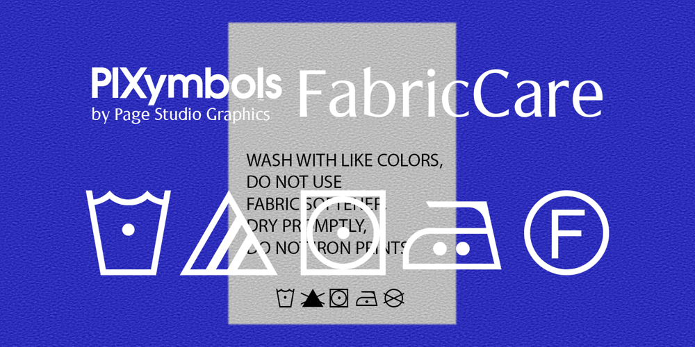 PIXymbolsFabricCare font