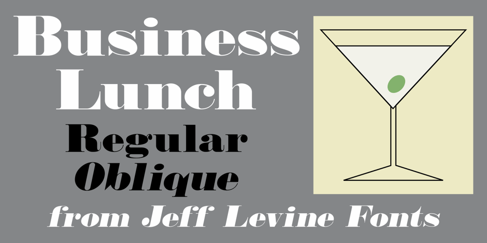 Business Lunch JNL font