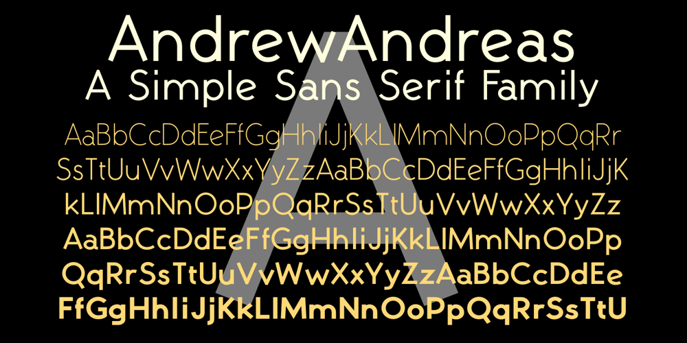 AndrewAndreas font
