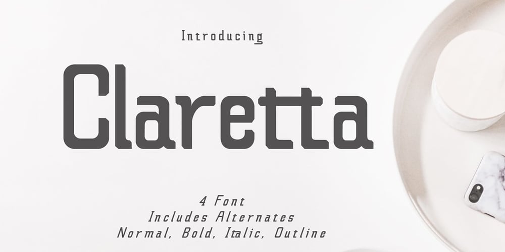 Claretta font