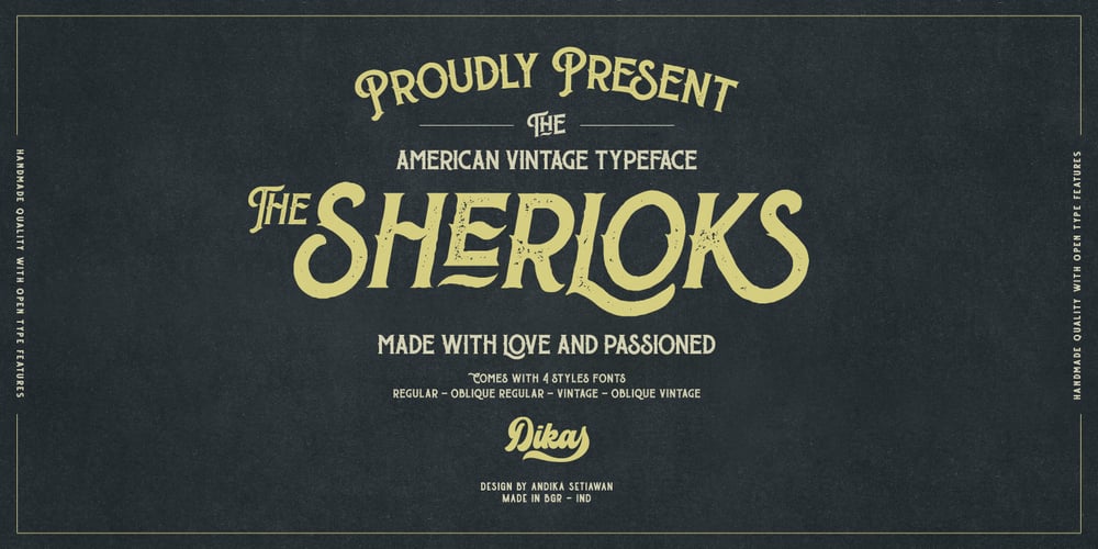 The Sherloks font
