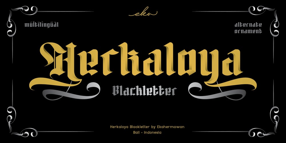 Herkaloya font
