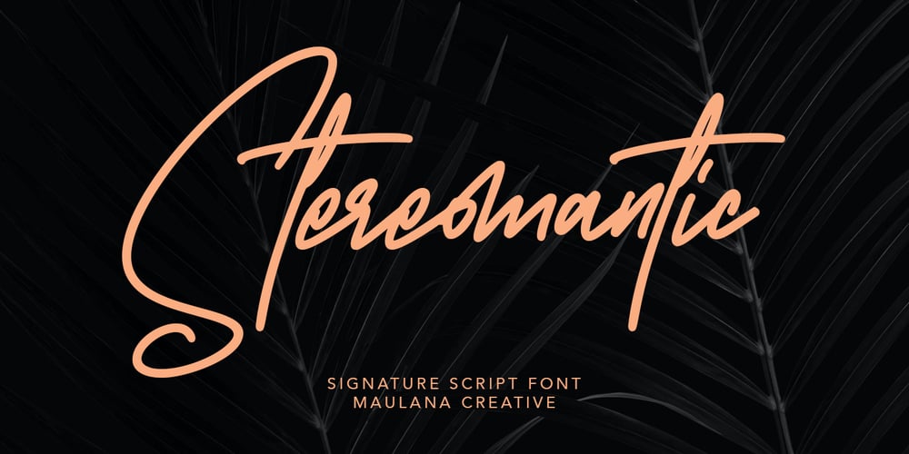 Stereomantic font