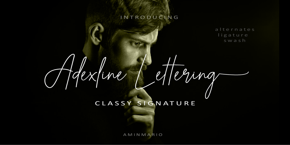 Adexline Lettering font