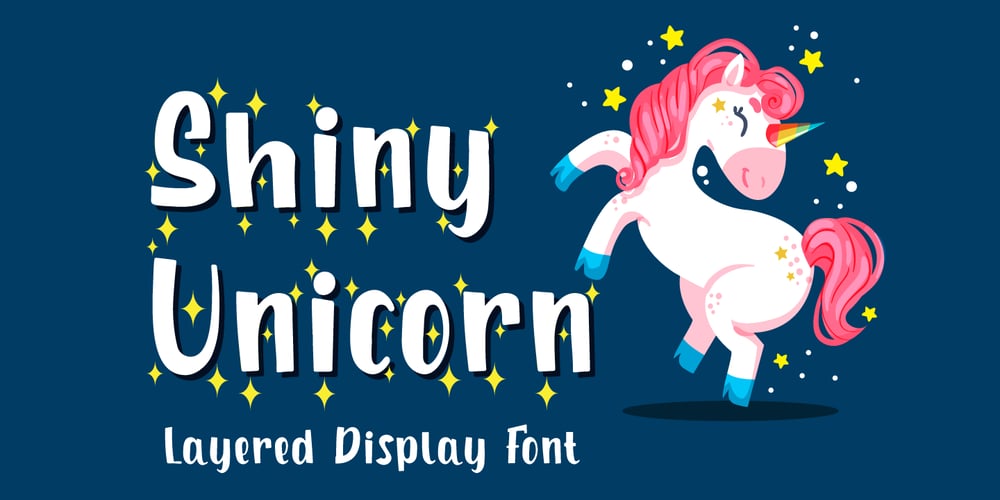 Shiny Unicorn font