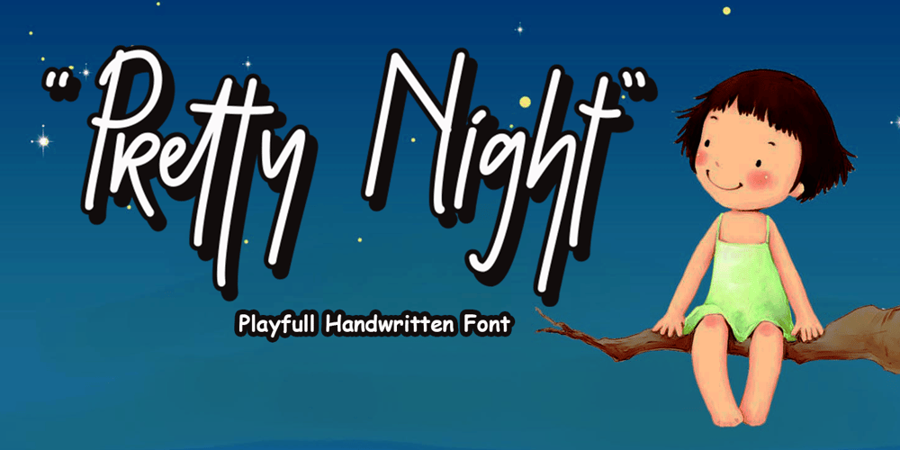 Pretty Night font