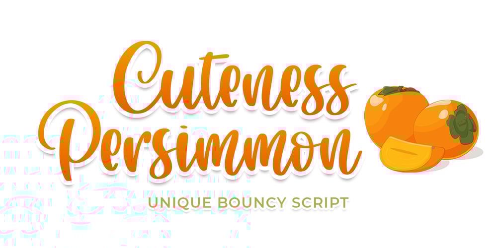 Cuteness Persimmon font