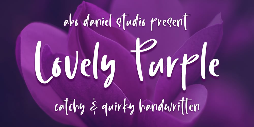 Lovely Purple font