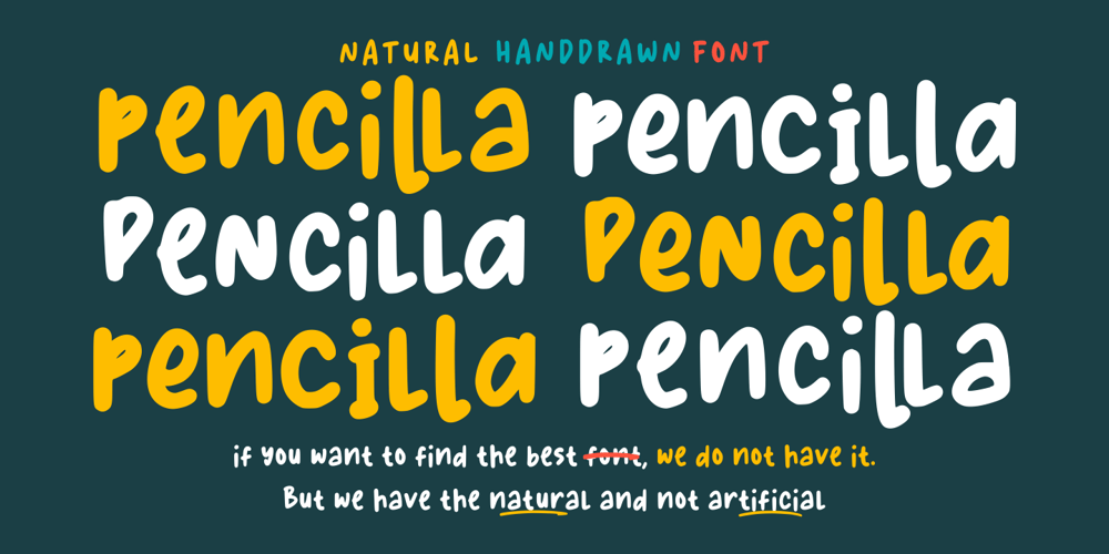 Pencilla font