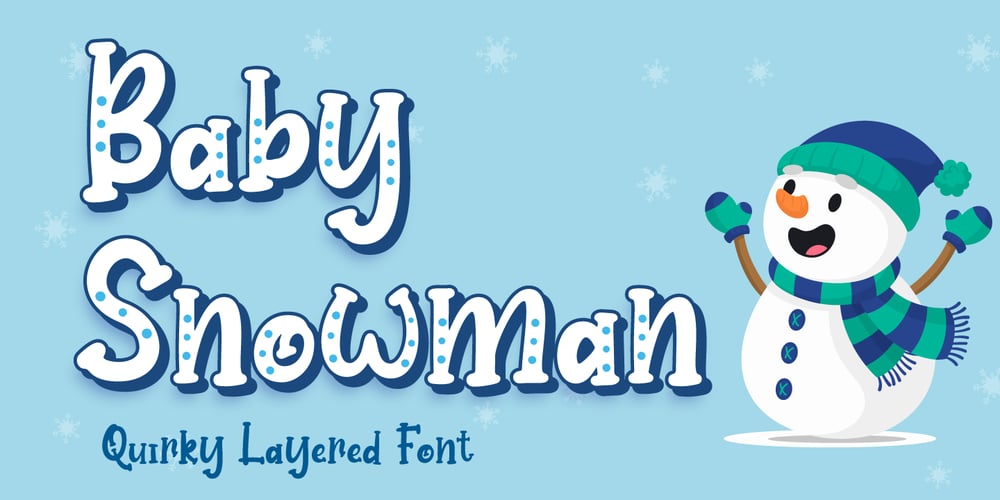 Baby Snowman font
