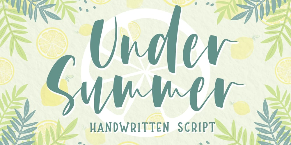 Under Summer font