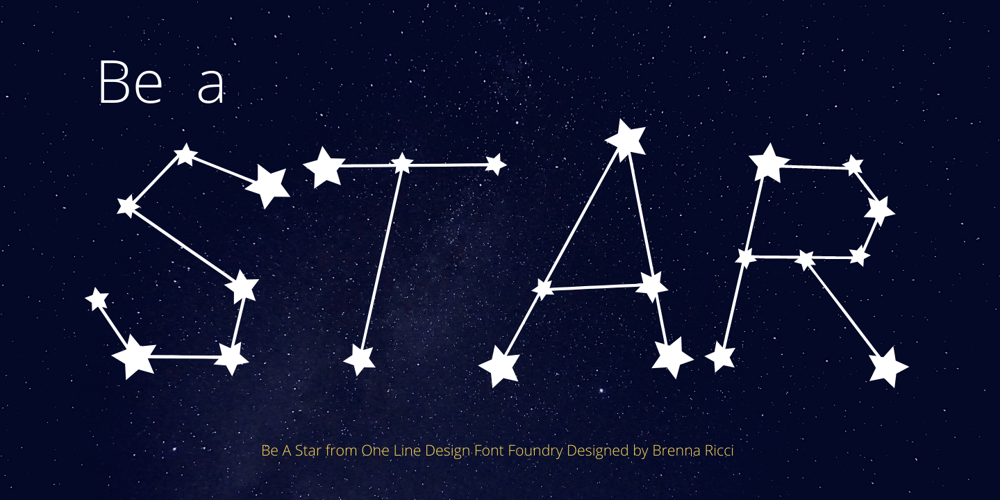Be A Star font
