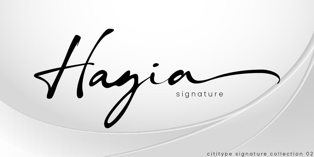 Hagia Signature font