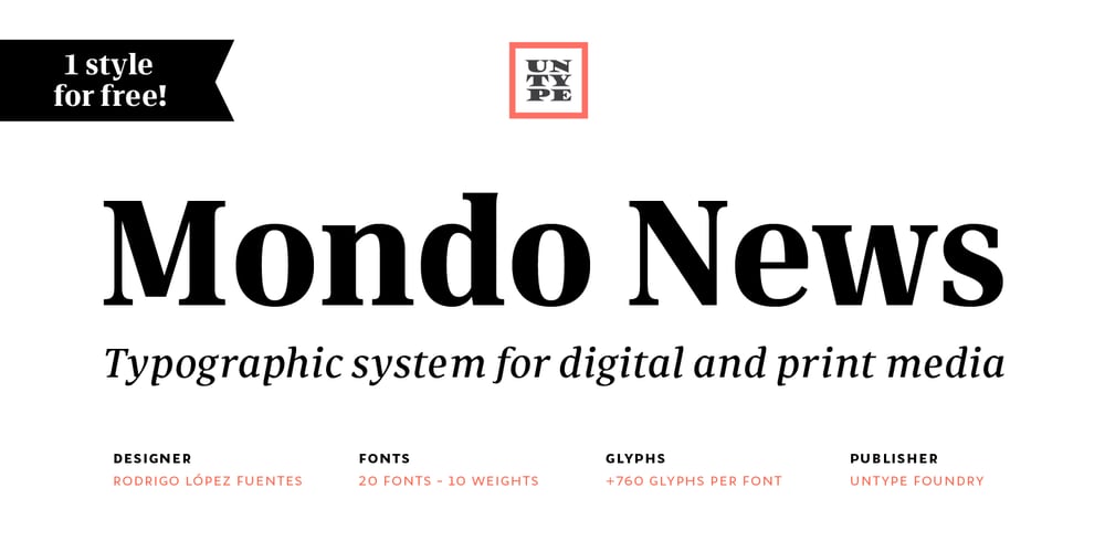 Mondo News font