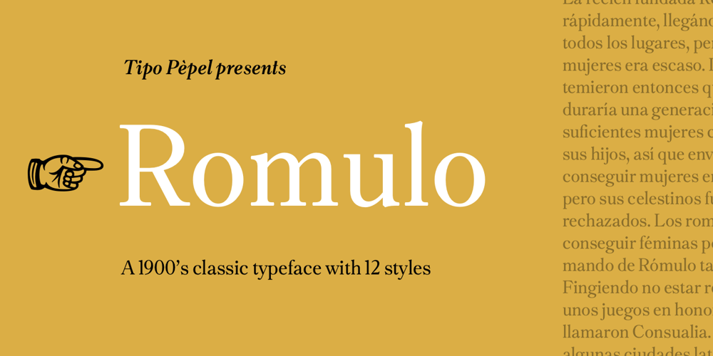 Romulo font