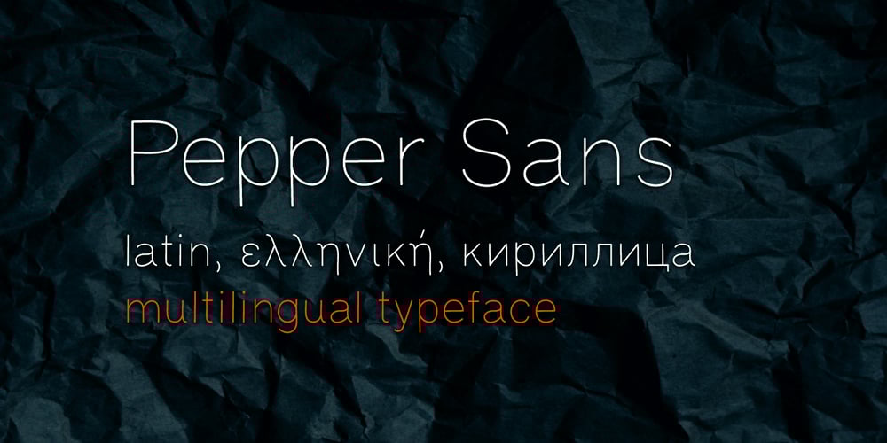 Pepper Sans font