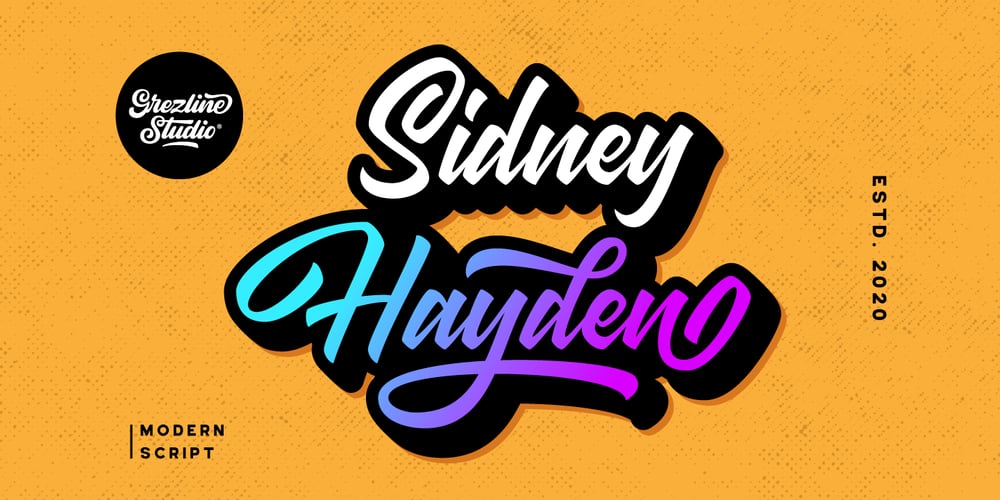 Sidney Hayden font