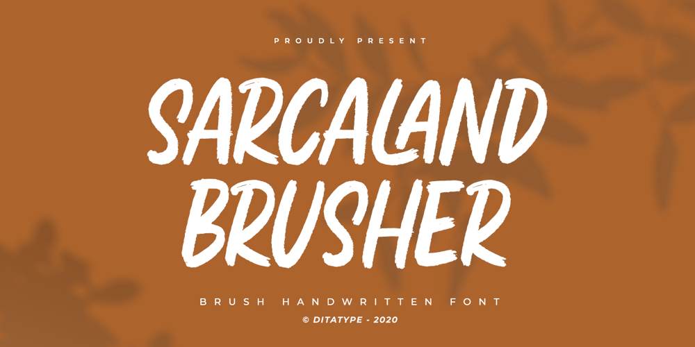 Sarcaland Brusher font