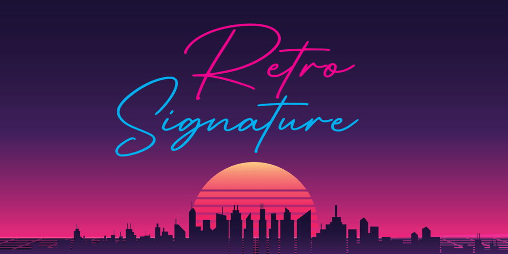 Retro Signature font