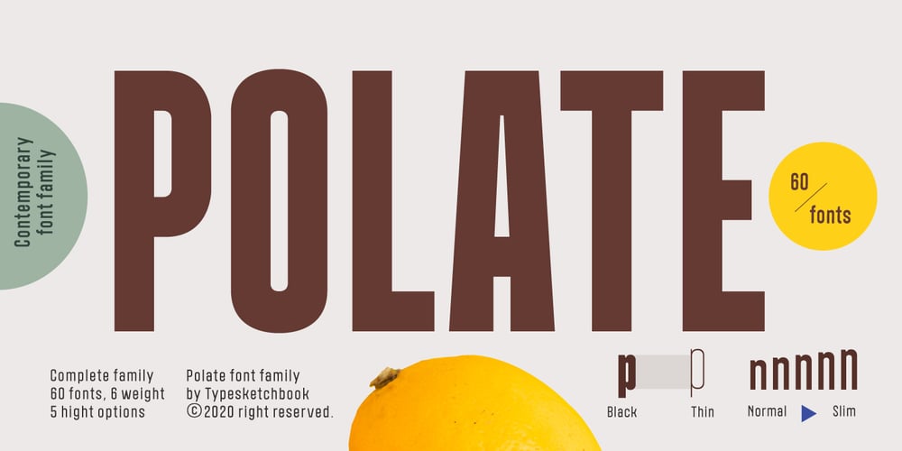Polate font