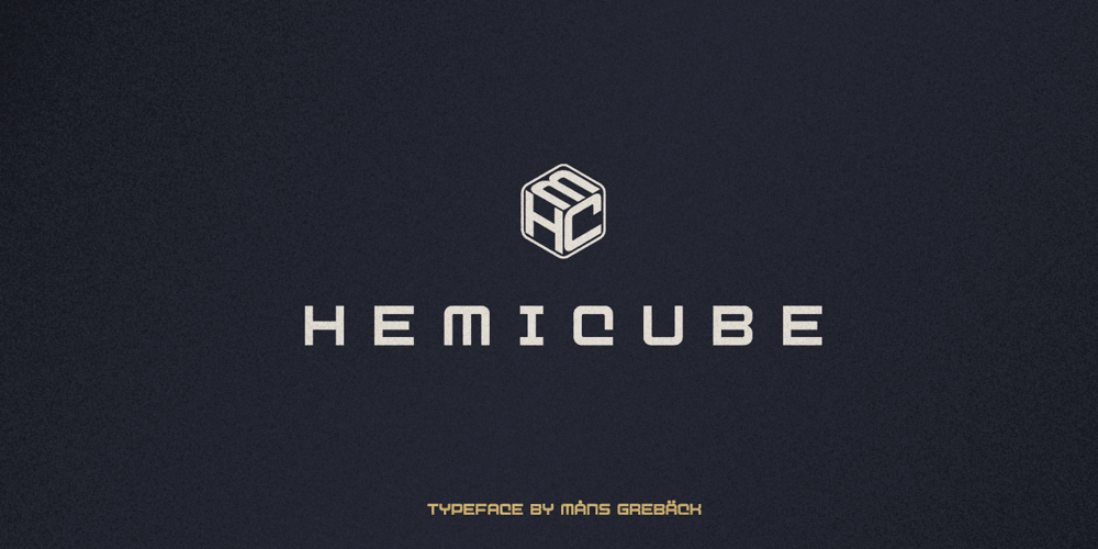 Hemicube font