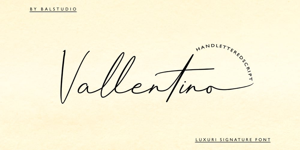 Vallentino font