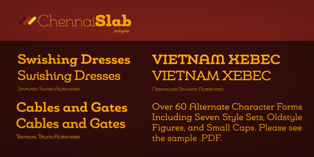 Chennai Slab font